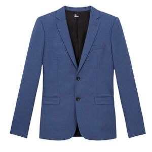 The Kooples Men's Slim Fit Single Breasted Wool Blazer Blue F46/US‎ 36 MSRP$580